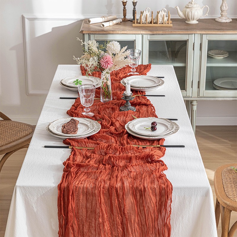 Boho Gauze Table Runner, Crink - Linen Table Runner review and price