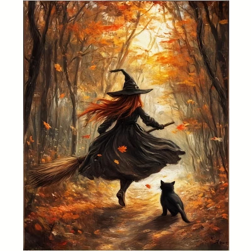 Retro Alloween Autumn Witch On - Home Decor Theme review and price