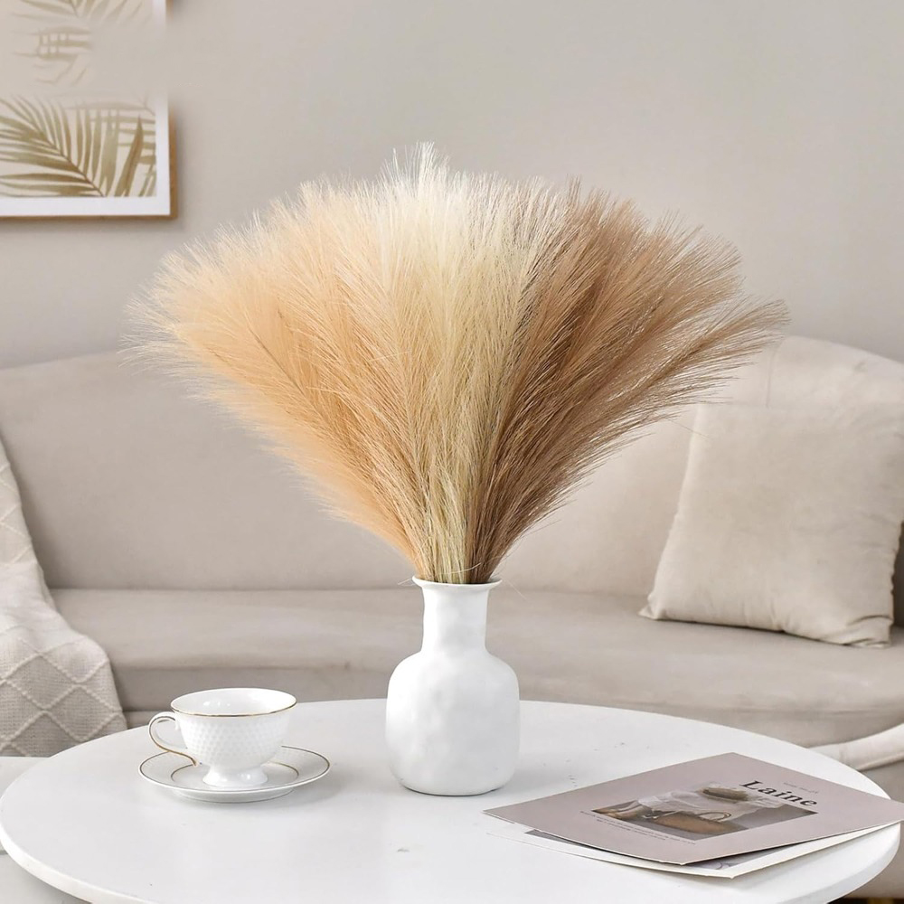 15Pcs Pampas Grass Realistic A - Pampas Grass Decor review and price